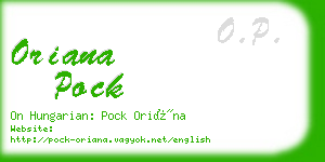 oriana pock business card